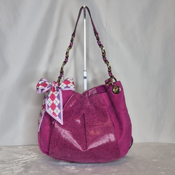 Vince Camuto Handbags - Vince Camuto Large Purple Leather Shoulder Crossbody Bag w/Dust Bag